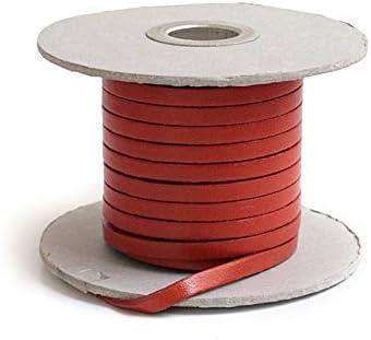 Nippon Button Trading Co., Ltd. Cowhide Leather Tape 5mm Width 10m Roll Red MTLS1005-8