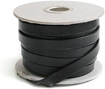 Nippon Button Trading Co., Ltd. Cowhide Leather Tape 10mm, 10m Roll, Black MTLS1010-7