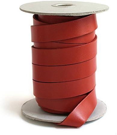 Nippon Button Trading Co., Ltd. Cowhide Leather Tape 20mm Width 10m Roll Red MTLS1020-8