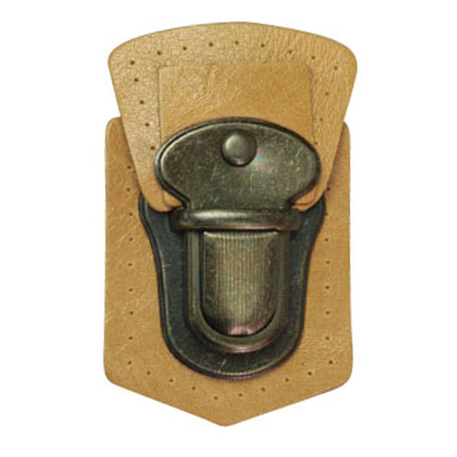 Nippon Chuko Genuine Leather Bag Fastener Parts Beige MAP113-E