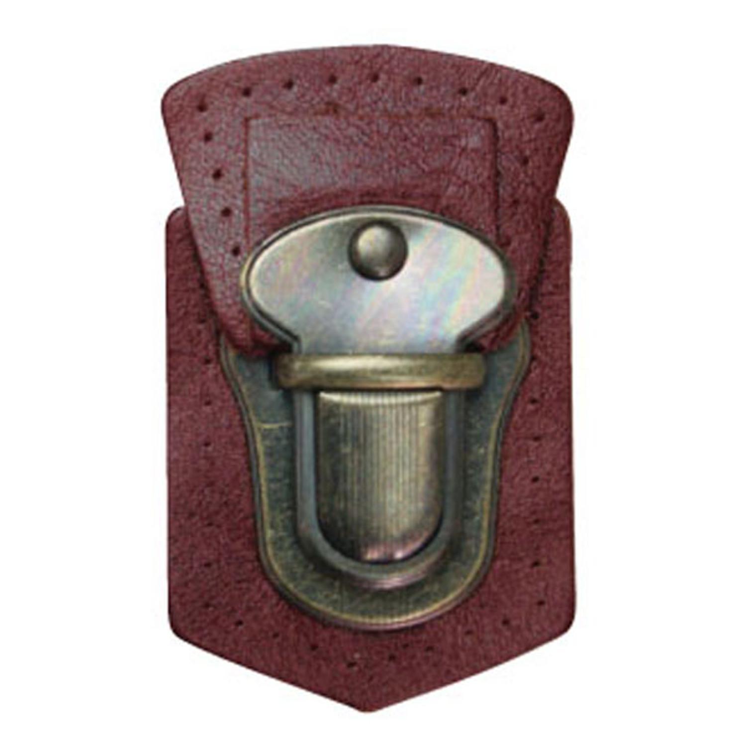 Nippon Chuko Genuine Leather Bag Fastener Parts Brown MAP113-BR