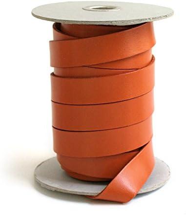 Nippon Button Trading Co., Ltd. Cowhide Leather Tape 20mm Width 10m Length Roll Orange MTLS1020-10