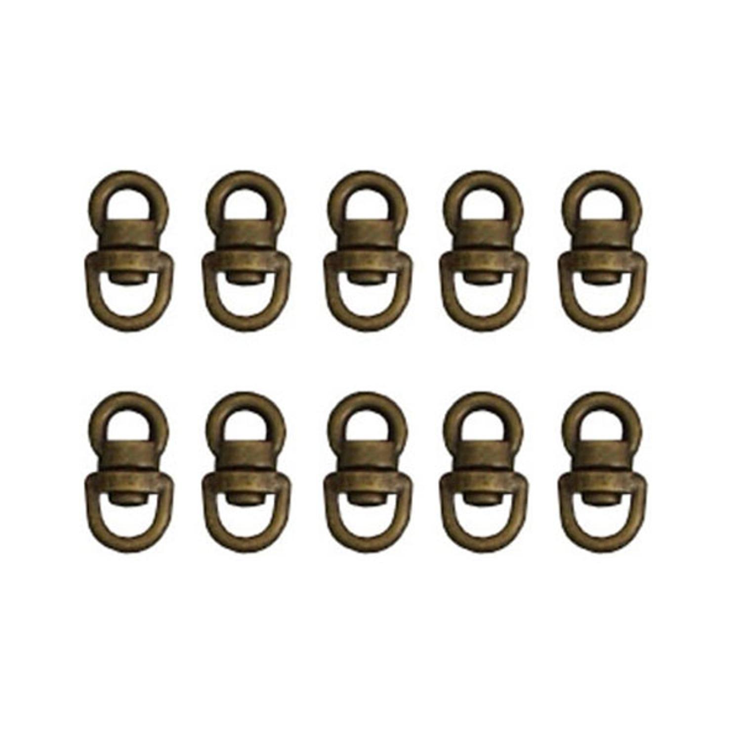 Nippon Chuko Swivel Hook, Round, Inner Diameter 5mm, 10-Piece Pack, Antique Gold S26-22