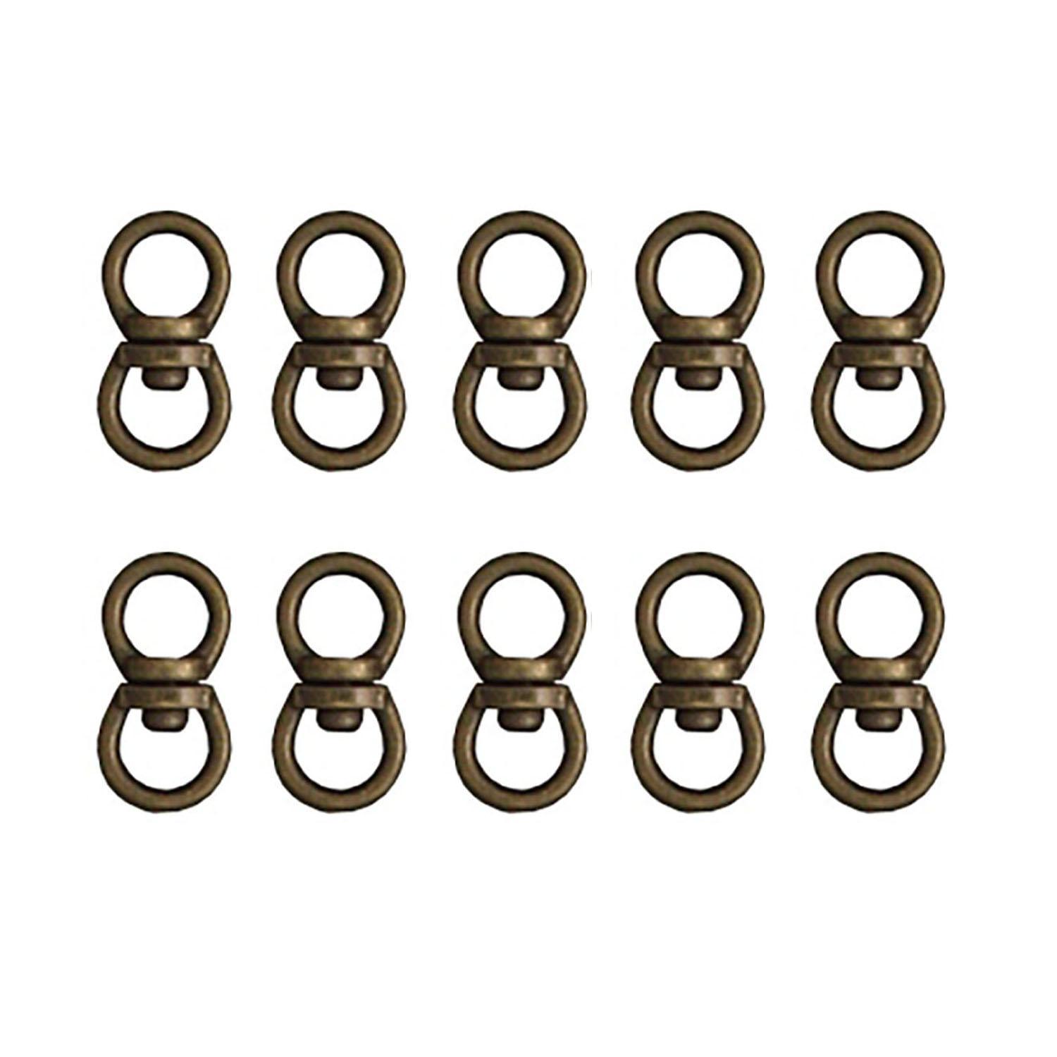 Nippon Chuko Swivel Hook, Round, Inner Diameter 9mm, 10-Piece Pack, Antique Gold S26-24