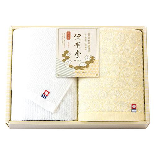 IBUKI Made in Japan Ehime Imabari Face Towel 2P Set Approx. 34×75cm Kagome Pattern and Aze Weave Traditional Japanese Design C7032054