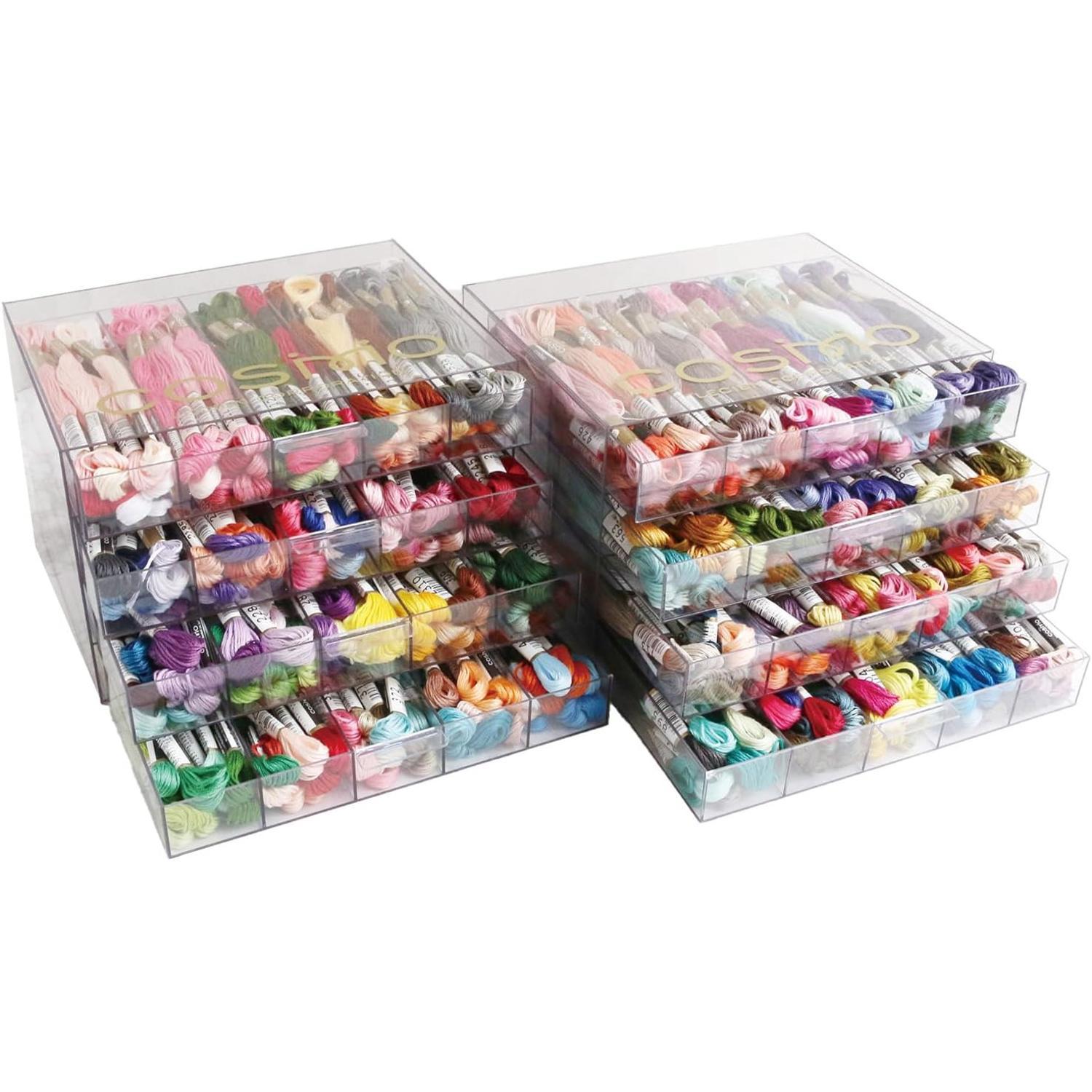 Cosmo Embroidery Thread No. 25, 501 Colors Total, Special Set with Accessories CS25-501SP-SET