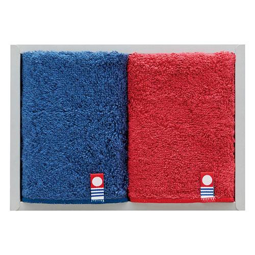 Fergana Cotton Imabari Color Towel Handkerchief 2P Navy/Red  22617713