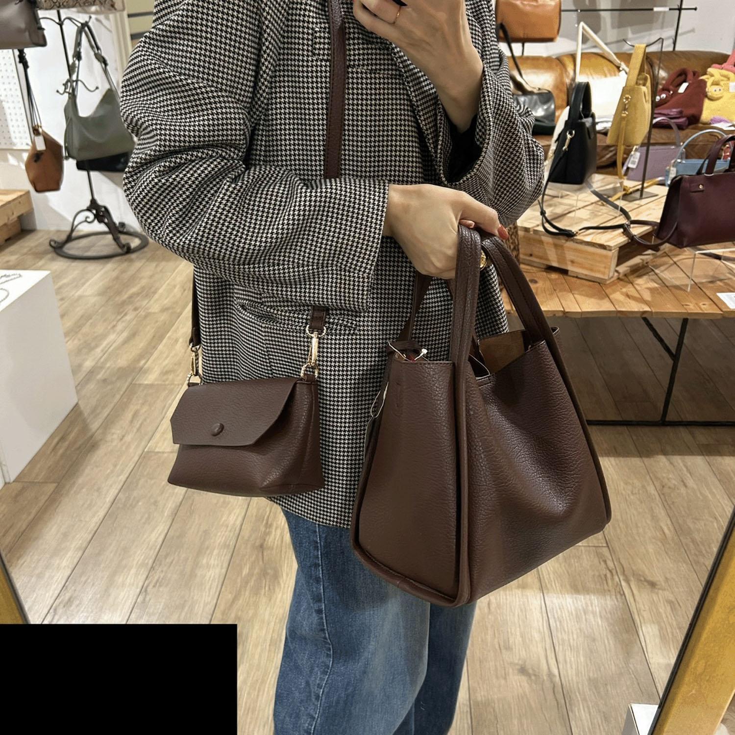 cachecache Mini Shoulder Bag with Soft Leather-Like Mini Bag