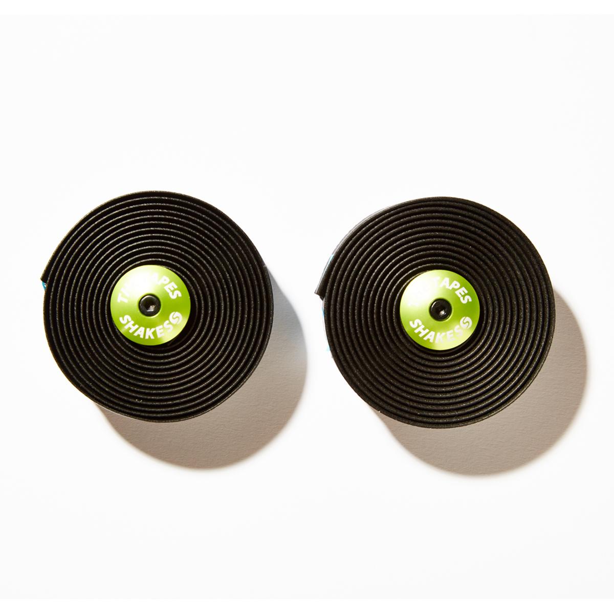 SHAKES HOOD SHAKES THE TAPES Black/End Cap Lime Green (1 per side, 800mm, Width/30mm, Thickness 1.8mm)