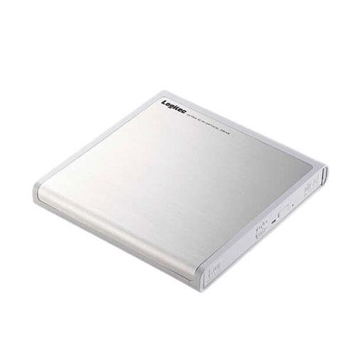 Logitec USB-A Portable DVD Drive Playback, Editing, and Writing White LDR-PMM8U2VWH