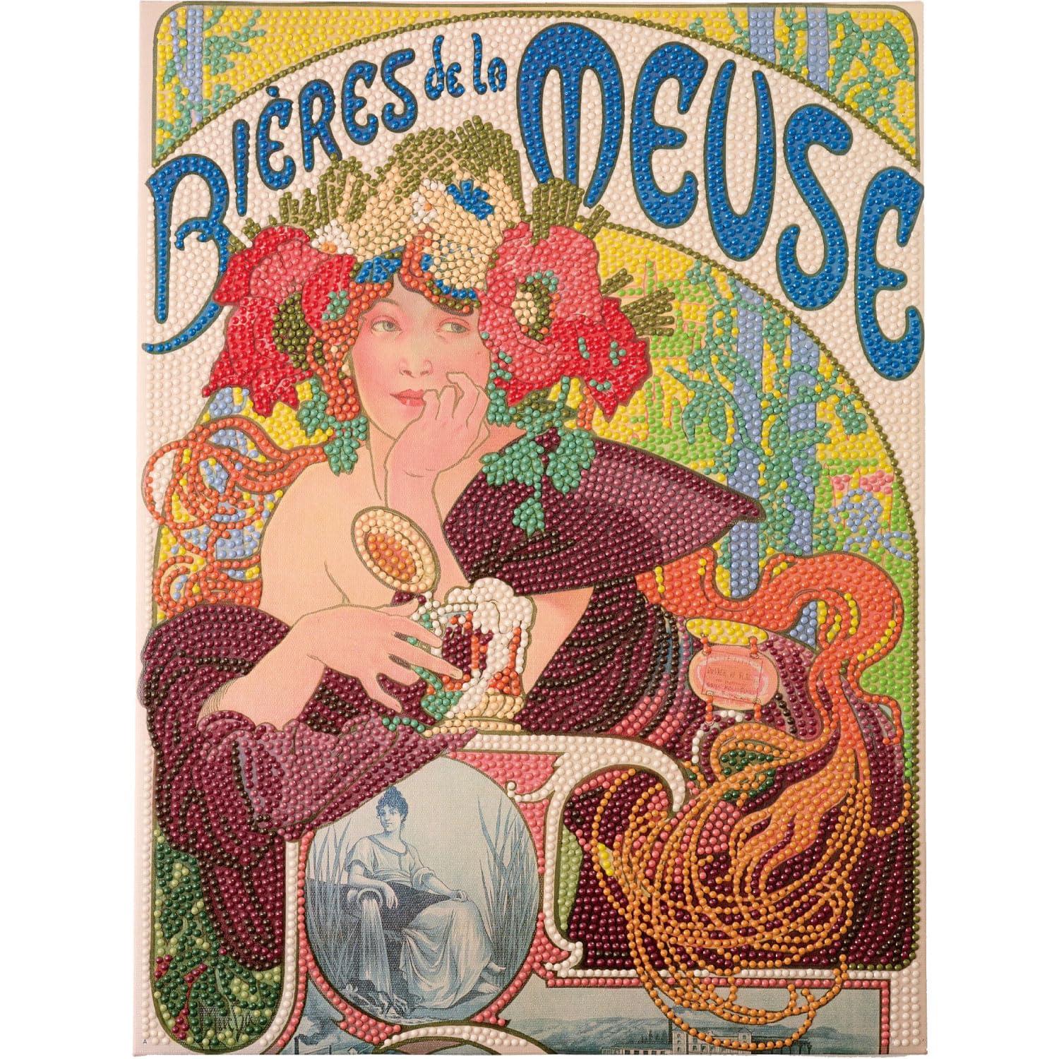 Tokyo Kogyo Diamond Fix MUCHA Art Collection “Beer on the Meuse” Bead Kit 300×400mm DF34-MC003