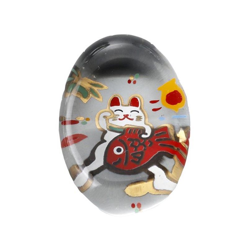 Glass Cat Chopstick Rest / Sea Bream Holder