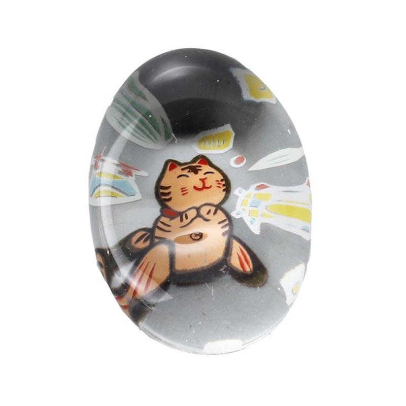 Glass Cat Chopstick Rest/Orange