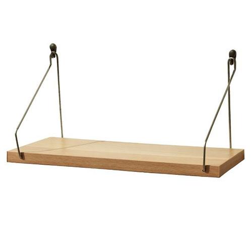Rise Creation Wall Shelf Easily install to maximize unused space 30cm Natural Wood R0490-natural-S