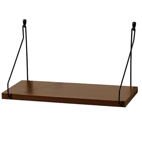 Rise Creation Wall Shelf Easily install to maximize unused space 30cm Dark Wood R0490-dark-S