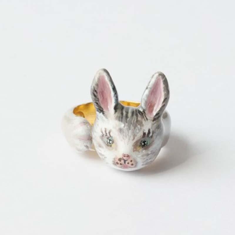 Nathalie Lete Ring Black BLANCHE/Size:11