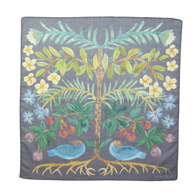 Matsuo Miyuki Handkerchief/Two Birds