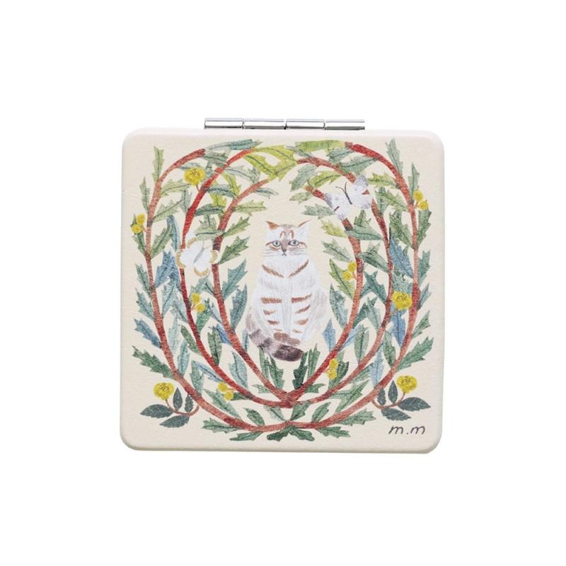 Matsuo Miyuki Square Mirror/Butterfly Cat