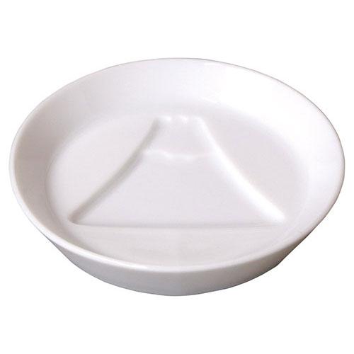 Yamaco Yumi Commercial Use White Porcelain Patterned Soy Sauce Dish Mount Fuji yamaco26230X10