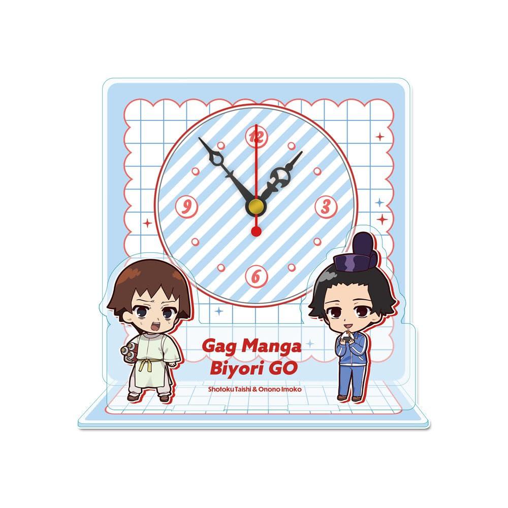 Masuda Kosuke Theater Gag Manga Biyori GO Petit Choco Mini Acrylic Desk Clock Prince Shotoku & Ono no Imoko
