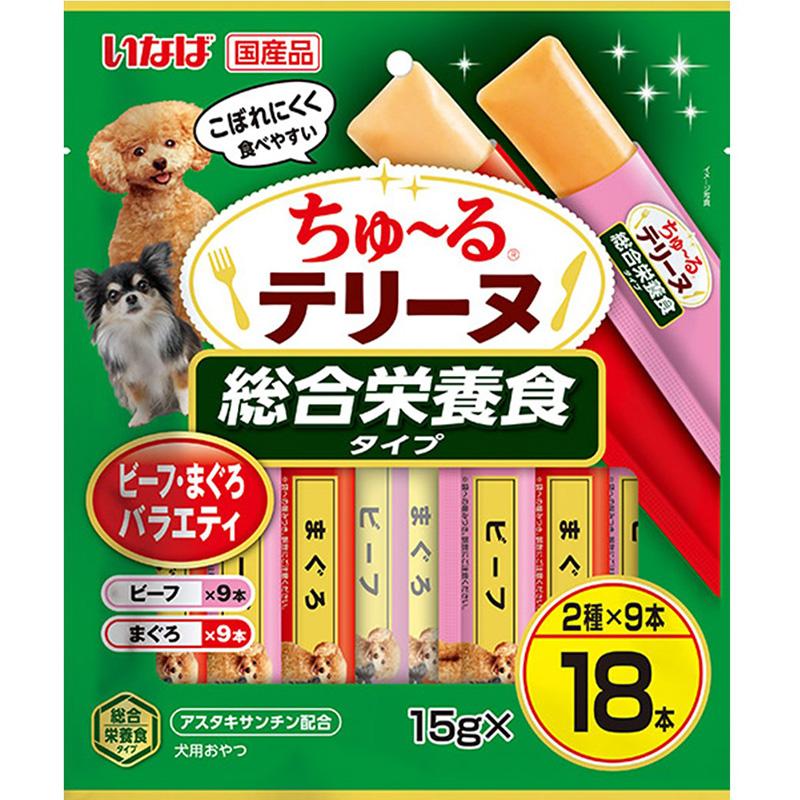 Inaba Churu Terrine Complete Nutrition Type Beef & Tuna Variety 15g × 18 sticks
