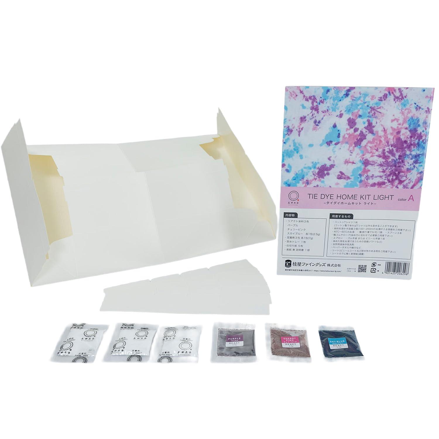 Katsuraya Fine Goods Miyako-zome Fabric Dye TIE DYE HOME KIT LIGHT Color A KAT20629