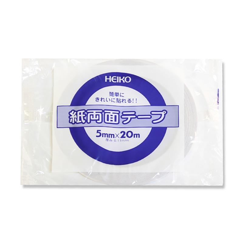 Shimojima (Heiko) Double-Sided Tape Paper Double-Sided Tape Width 5mm x 20m Roll 1 Roll 002068000