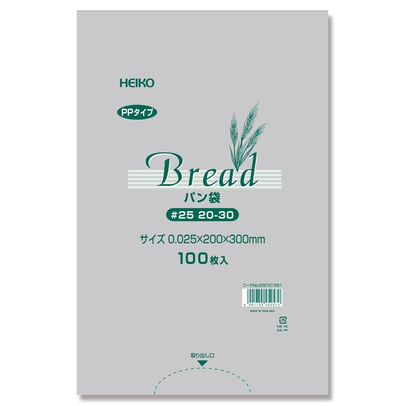 HEIKO PP Bread Bags #25 20-30 100 Sheets 006721561