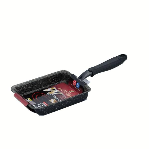 Double Marble α IH-Compatible Tamagoyaki Pan 13×18cm