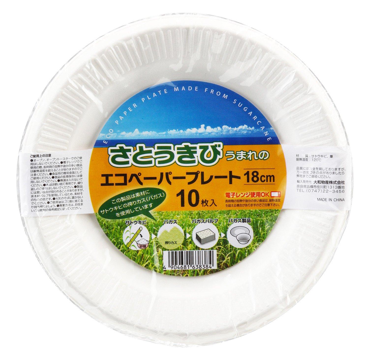 Eco Paper Plate 18cm, 10 sheets