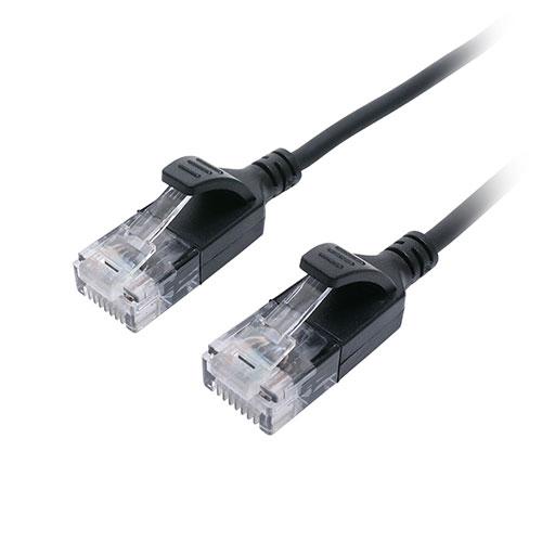 MCO CAT.6A LAN Cable Slim Black 3m C6A-S03BK