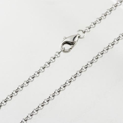 Pure Stainless Steel Round Link Chain Necklace Pendant 40cm 45cm PNC-205