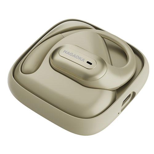 NAGAOKA Open-Ear Wireless Earphones Doesn't Block Your Ears / Compact Design Beige NOW10BE