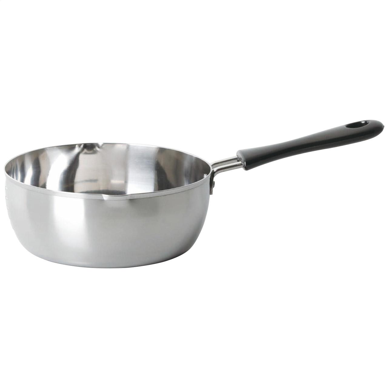 Nirwaka Induction-Compatible Stainless Steel Double-Handled Snowflake Pot with Scale, 18cm (NW-11)
