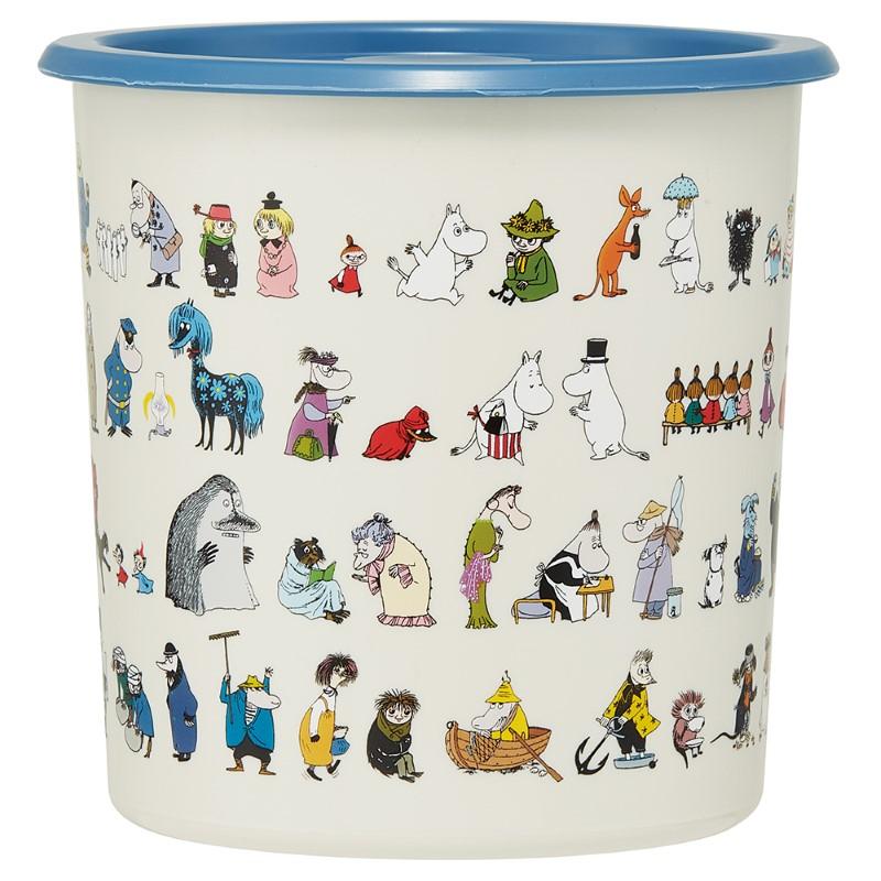 MOOMIN 80th Anniversary Pattern One-touch Seal Container L