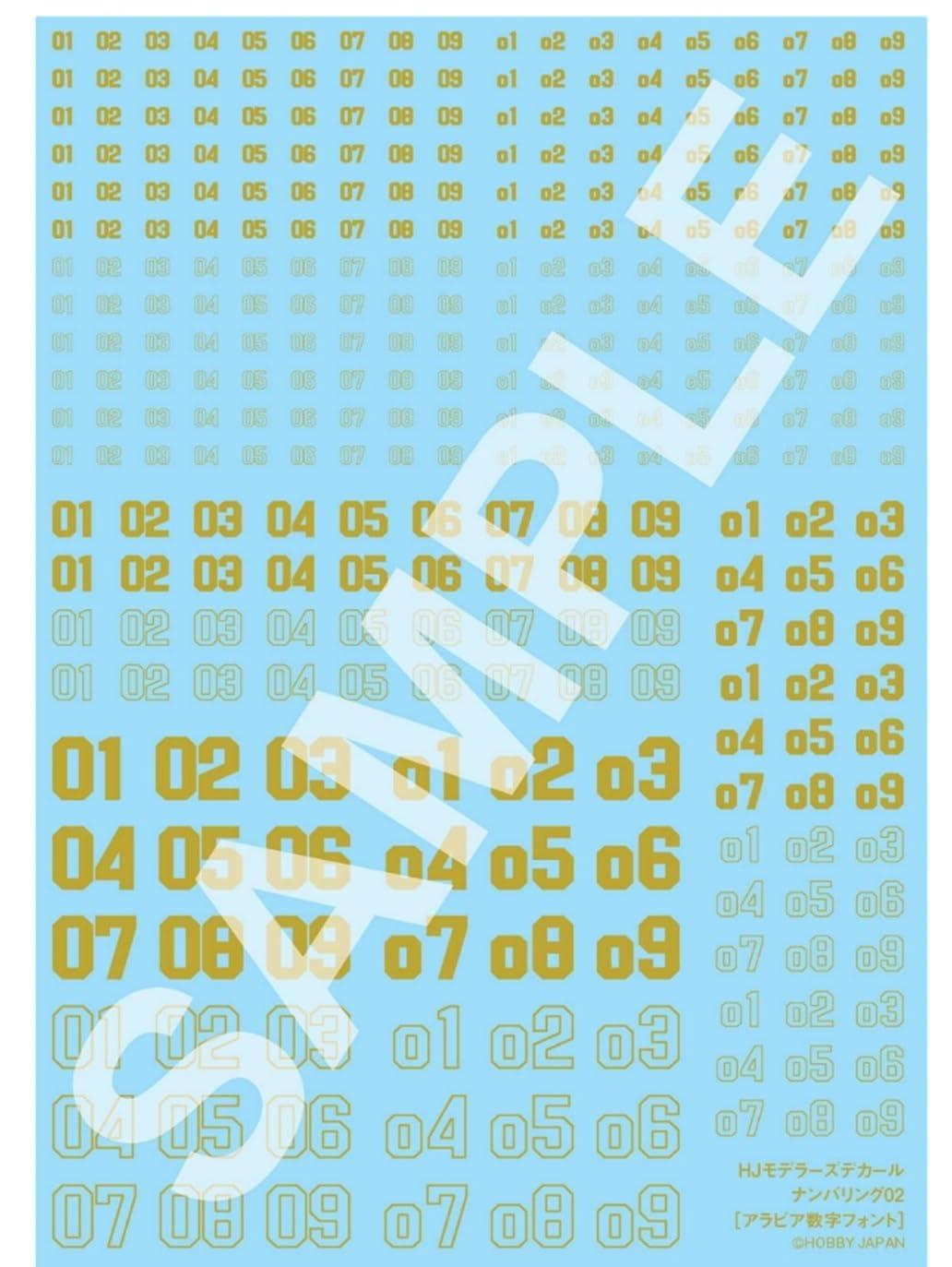 HJM004D7 HJ Modelers Decal Numbering 02 [Mirror Gold]