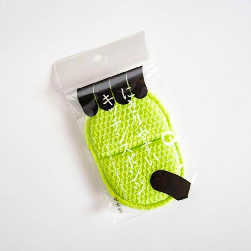Easy-grip kitchen sponge, light green
