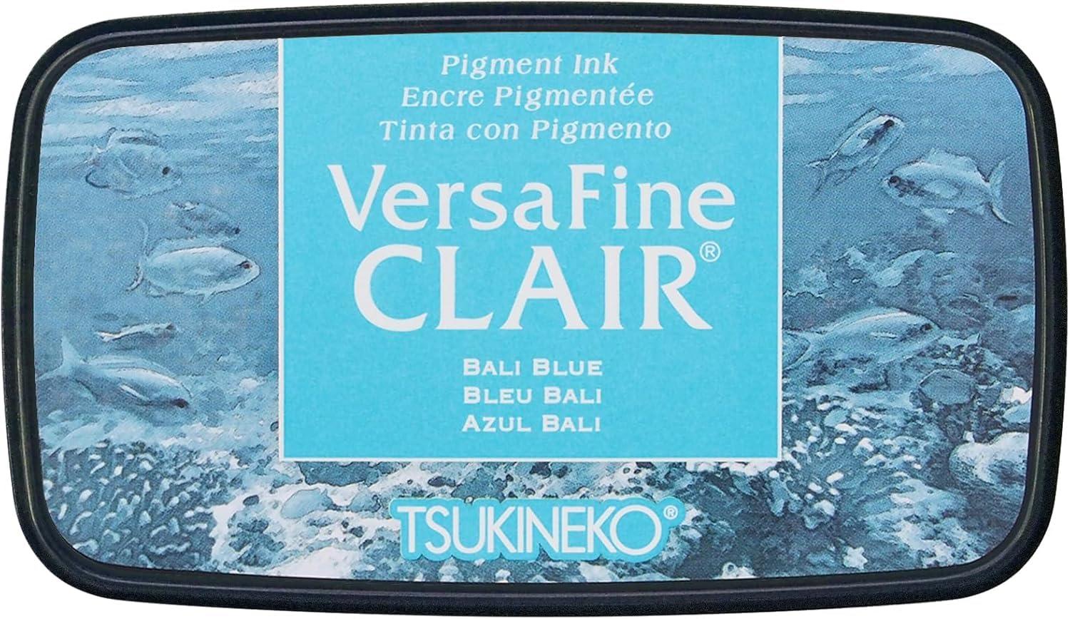 Tsukineko Versafine Claire Natural Color Stamp Pad Oil-Based Pigment Ink #605 Bali Blue VF-CLA