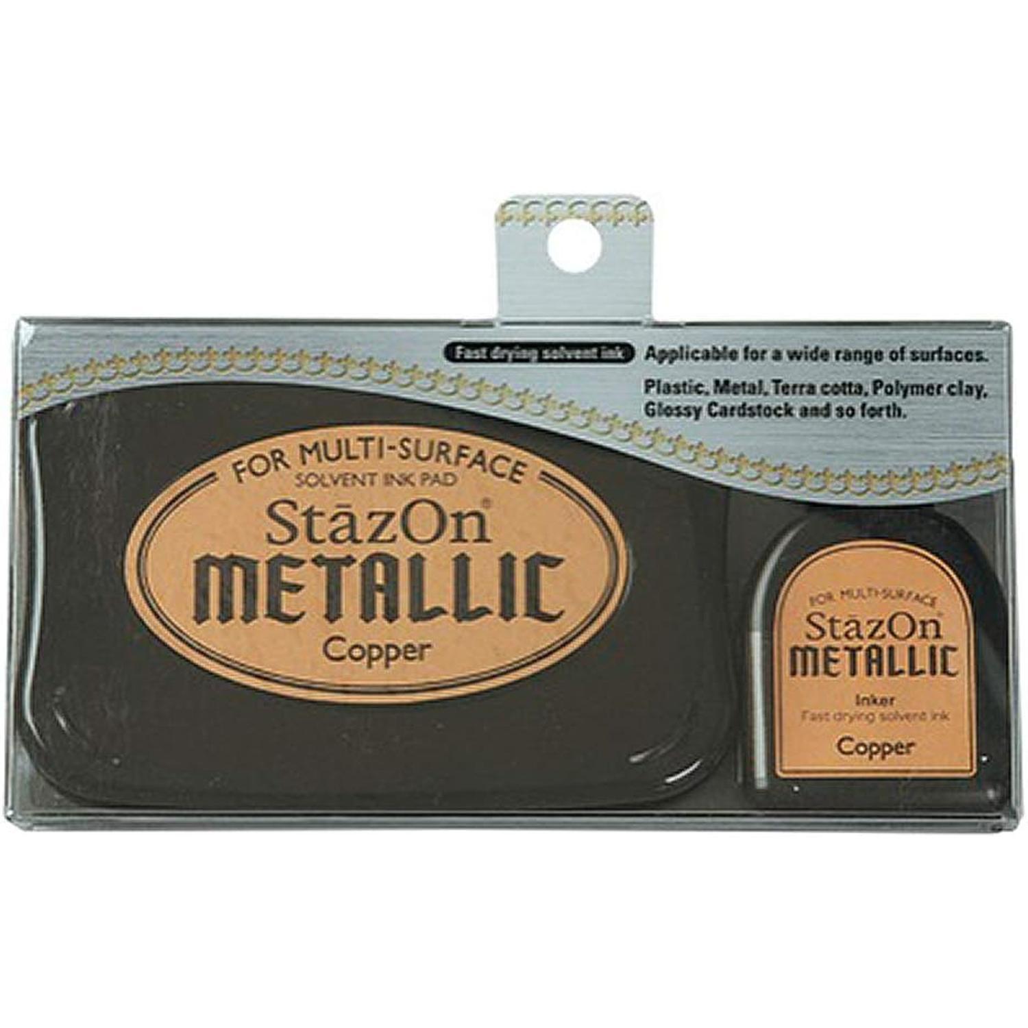 Tsukineko Stays On Stamp Ink Pad Metallic Copper 19938-193