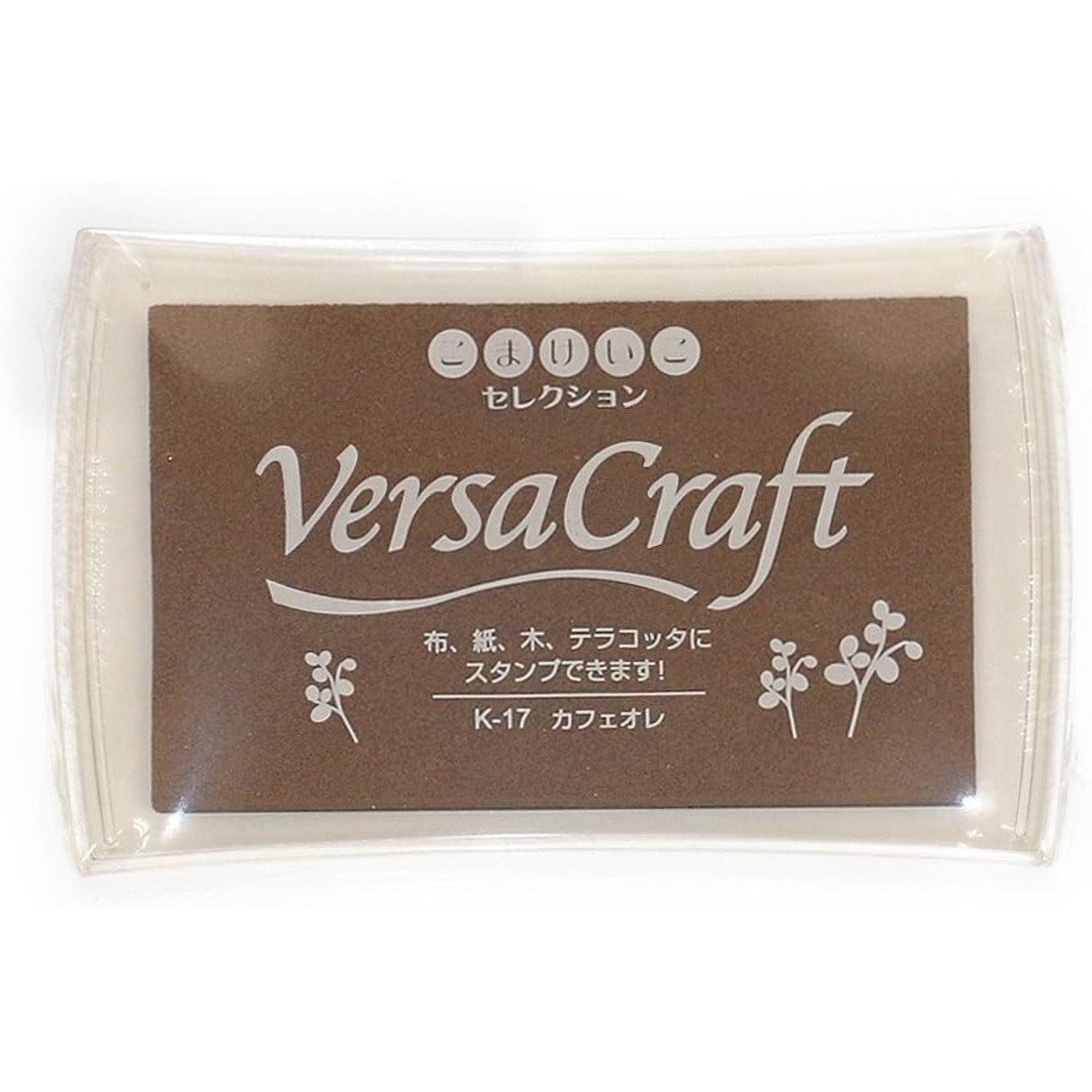 Tsukineko Stamp Pad for Paper, Wood, and Fabric Versacraft L 76mm x 47mm #K17 Café au Lait VK