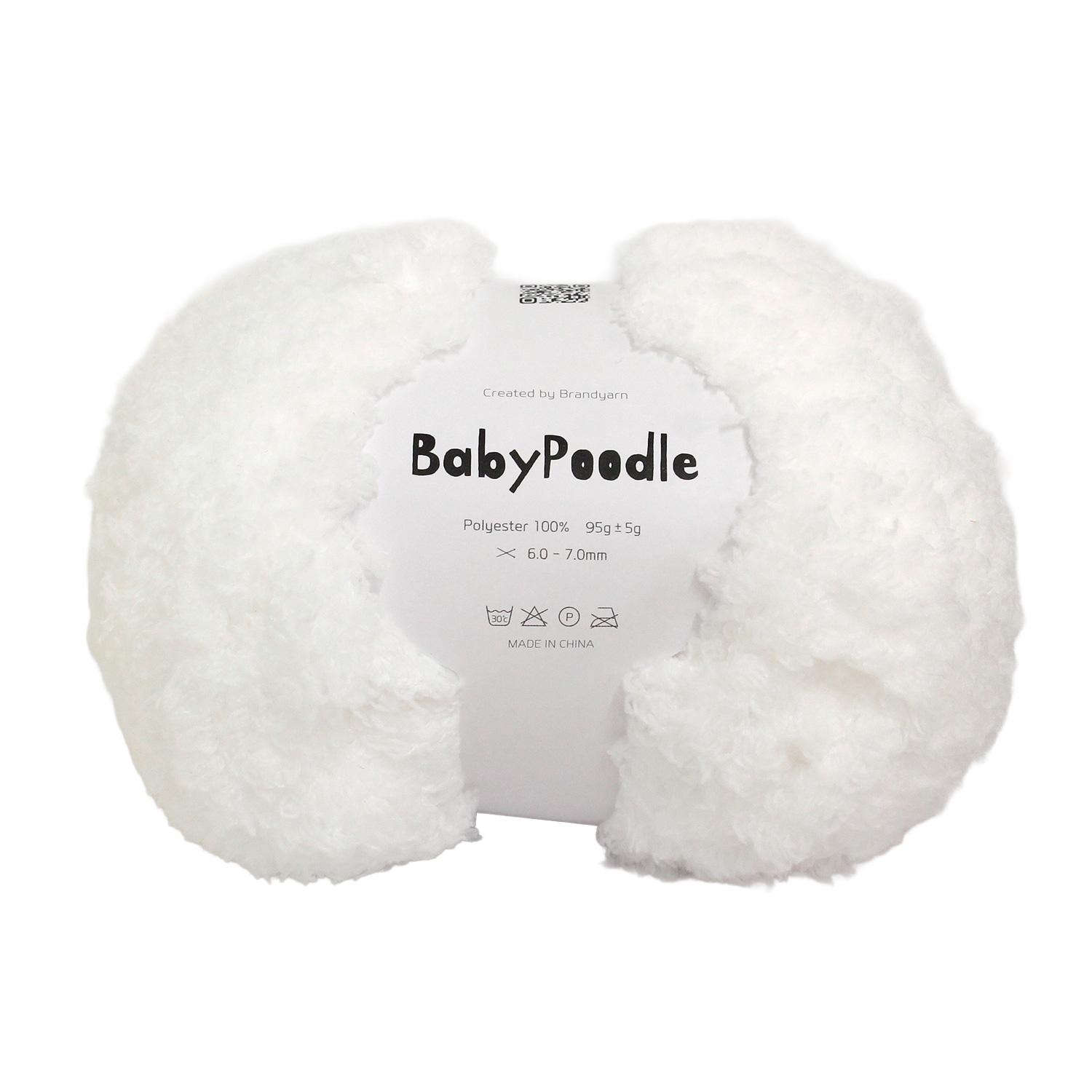 Knit Wit Korea Yarn [Baby Poodle] 95g 1 skein White KNW-BPB1