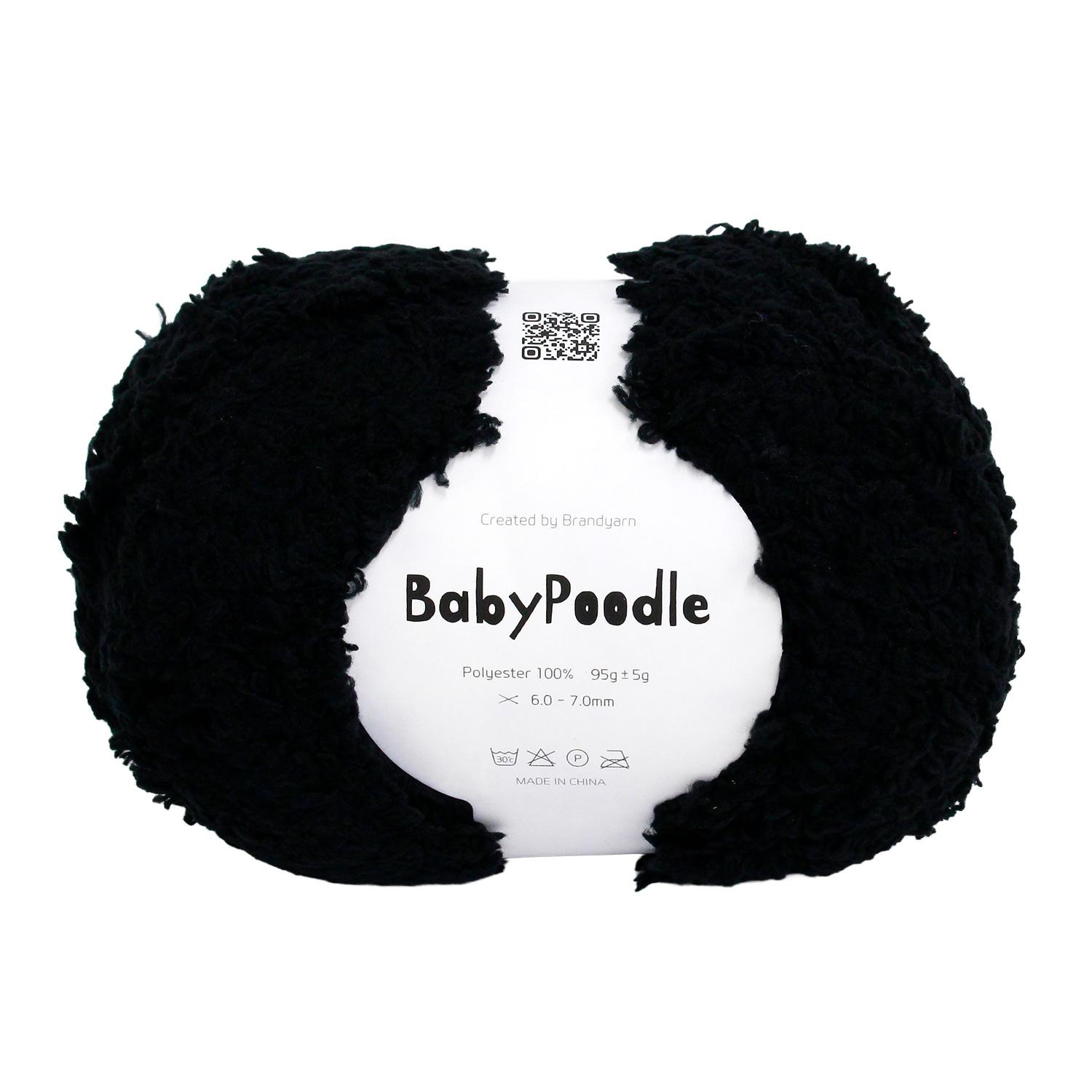 Knit Wit Korea Yarn [Baby Poodle] 95g 1 skein Black KNW-BPB33