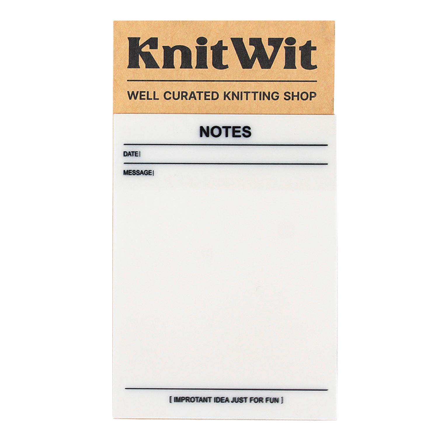 Knit Wit Translucent Film Sticky Notes  Simple KNW-TF1