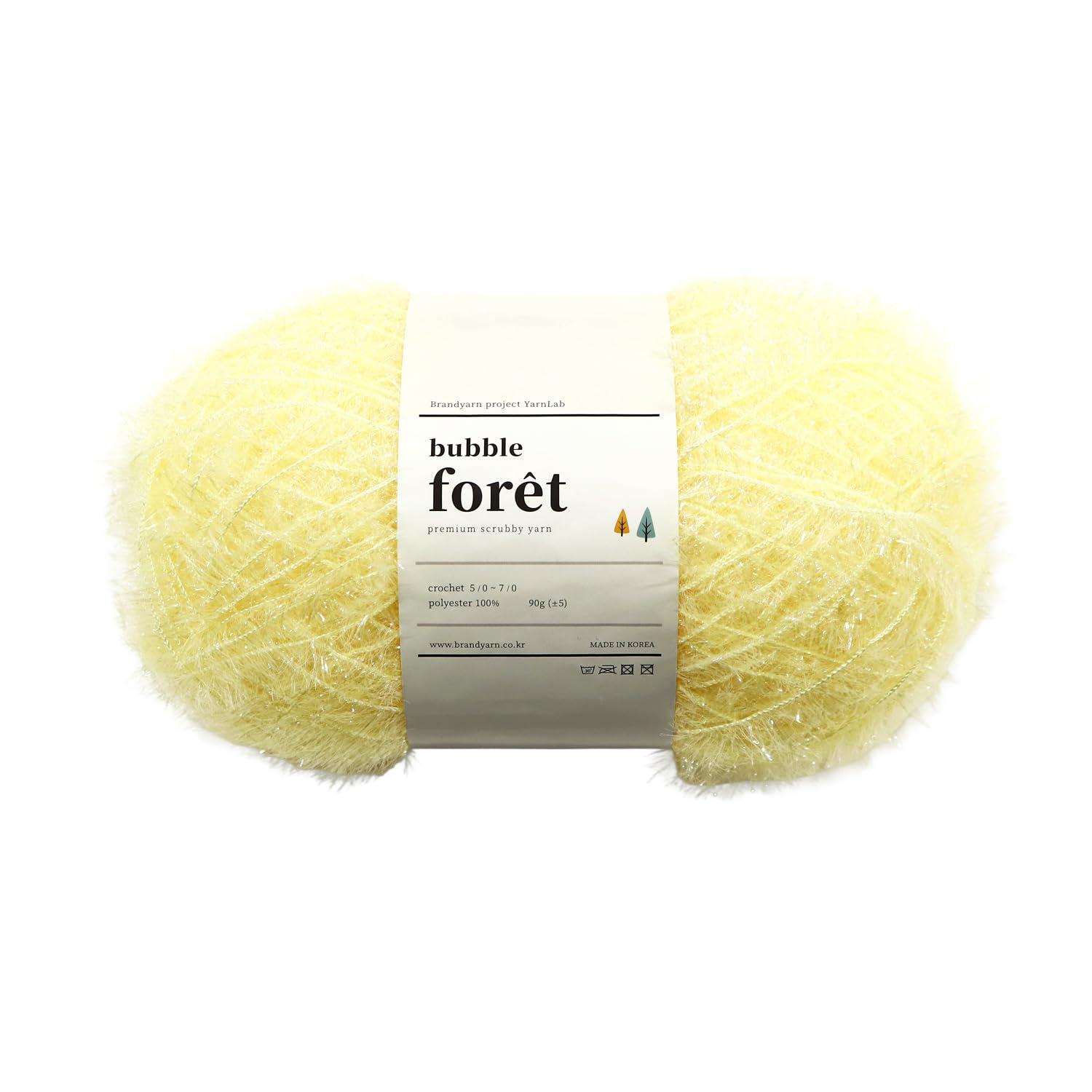 Knit Wit Korea Eco Scrub Yarn bubble foret-Bubble Foret- 90g 1 skein Lemonade KNW-BFB9