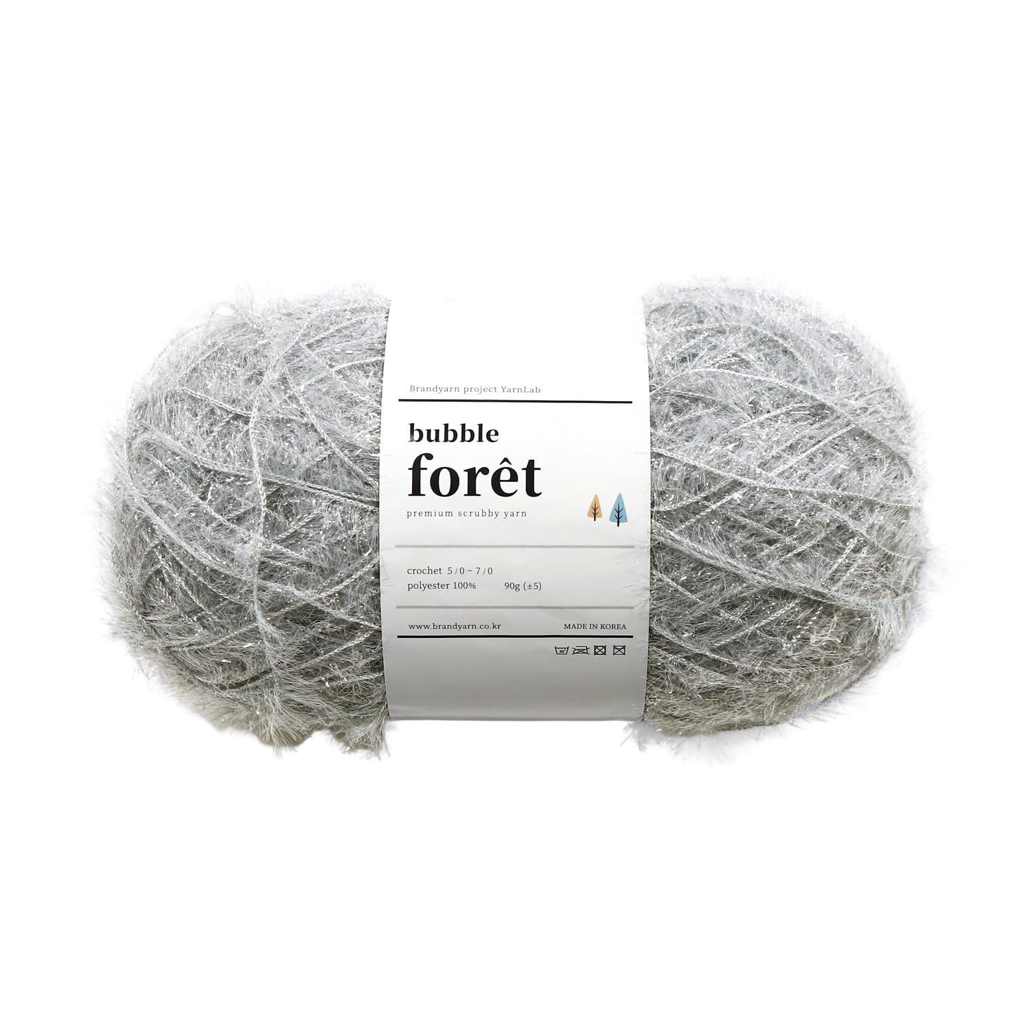 Knit Wit Korea Eco Scrub Yarn bubble foret-Bubble Foret- 90g 1 skein Gray KNW-BFB46