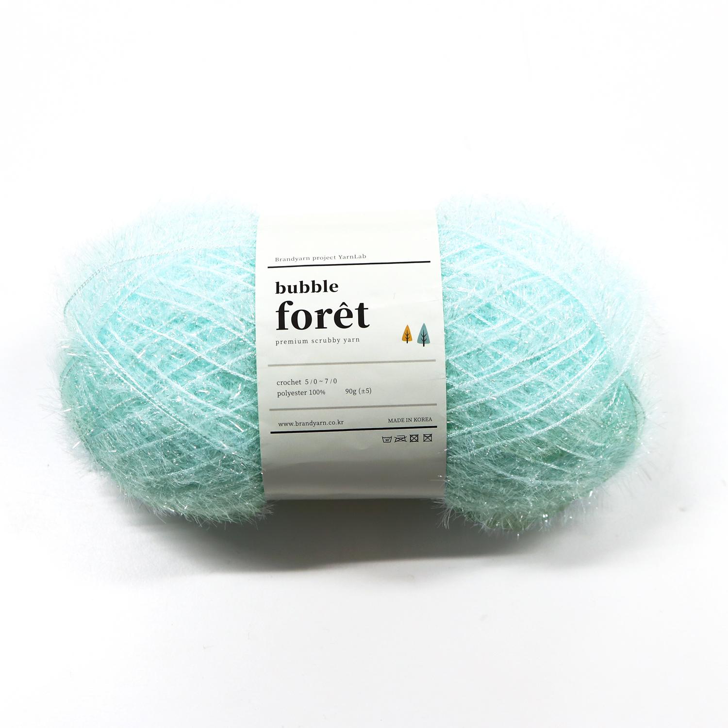 Knit Wit Korean Eco Scrub Yarn bubble foret-Bubble Foret- 90g 1 skein Faint Mint KNW-BFB49