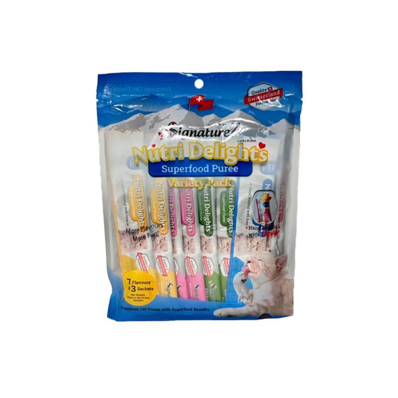 Signature 7 Cat NutriDelight Variety Pack (7 varieties × 3 each) 15g × 21 tubes