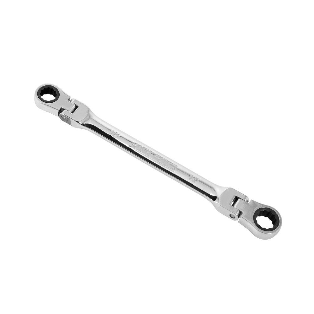 Astro Products Double Flex Ratchet Combination Wrench 10×12mm | Wrench Ratchet Combination Wrench Double Gear Wrench Gear Final Tightening Temporary Tightening Flex Swivel 72-Tooth Maintenance DIY Repair Construction Inspection