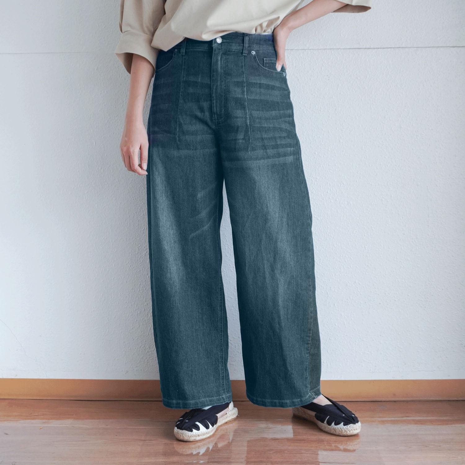 JEUNE ET JOYEUX TC Stretch Denim Curvy Pants Navy Blue LL (2L)