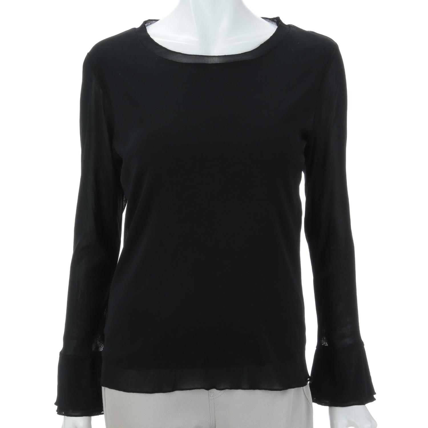 Super Beauty Crew Neck Power Mesh Pullover